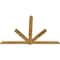 Ekena Millwork Kennewick Rough Sawn Timber Gable Bracket, Western Red Cedar, 108"W x 68"H x 2"D x 6"F, 15/12 Pitch GBW108X68X0206KEN00RWR - alternate 2